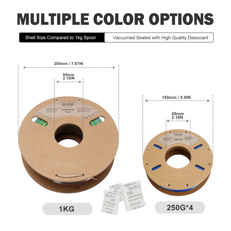 Silk Triple Color PLA Bundle 250g 4 Spools ERYONE